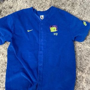 Nike x Olivia kim corduroy baseball jersey